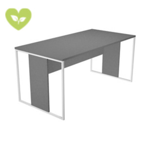 Linea Square Scrivania operativa, 160 x 80 x 74,4 cm, Piano Antracite, Gambe melaminico/metallo Bianco Linea Square Scrivania operativa, 160 x 80 x 74,4 cm, Piano Antracite, Gambe melaminico/metallo Bianco