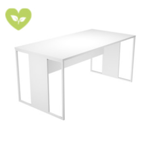 Linea Square Scrivania operativa, 160 x 80 x 74,4 cm, Piano Bianchi, Gambe melaminico/metallo Bianco Linea Square Scrivania operativa, 160 x 80 x 74,4 cm, Piano Bianchi, Gambe melaminico/metallo Bianco