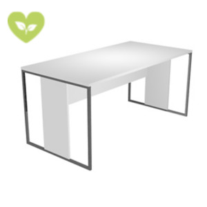 Linea Square Scrivania operativa, 160 x 80 x 74,4 cm, Piano Bianco, Gambe melaminico/metallo Antracite Opaco Linea Square Scrivania operativa, 160 x 80 x 74,4 cm, Piano Bianco, Gambe melaminico/metallo Antracite Opaco