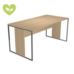 Linea Square Scrivania operativa, 160 x 80 x 74,4 cm, Piano Rovere, Gambe melaminico/metallo Antracite Opaco Linea Square Scrivania operativa, 160 x 80 x 74,4 cm, Piano Rovere, Gambe melaminico/metallo Antracite Opaco