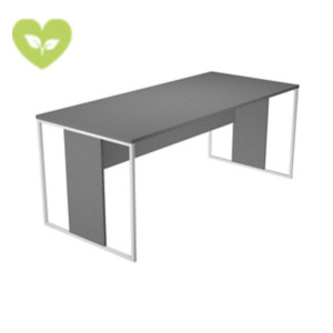 Linea Square Scrivania operativa, 180 x 80 x 74,4 cm, Piano Antracite, Gambe melaminico/metallo Bianco Linea Square Scrivania operativa, 180 x 80 x 74,4 cm, Piano Antracite, Gambe melaminico/metallo Bianco