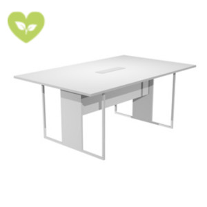 Linea Square Tavolo riunioni, 180 x 110 x 74,4 cm, Piano Bianchi, Gambe melaminico/metallo Bianca Linea Square Tavolo riunioni, 180 x 110 x 74,4 cm, Piano Bianchi, Gambe melaminico/metallo Bianca
