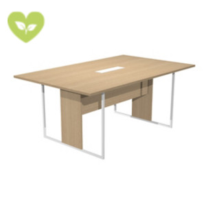 Linea Square Tavolo riunioni, 180 x 110 x 74,4 cm, Piano Rovere, Gambe melaminico/metallo Bianca Linea Square Tavolo riunioni, 180 x 110 x 74,4 cm, Piano Rovere, Gambe melaminico/metallo Bianca