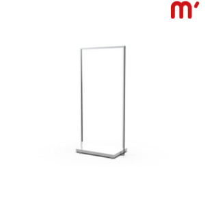 Linea System Stender con base in legno, 70 x 40 x 145 cm, Metallo/Legno, Cromato/Bianco Linea System Stender con base in legno, 70 x 40 x 145 cm, Metallo/Legno, Cromato/Bianco