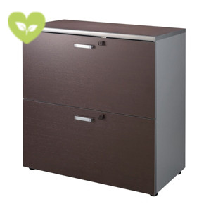 Linea Vertigo Mobile portacartelle, 90 x 45 x 90 cm, Wengé/Grigio Linea Vertigo Mobile portacartelle, 90 x 45 x 90 cm, Wengé/Grigio