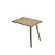 Linea Wood, Allungo laterale destro/sinistro per scrivania, 60 x 80 x 74,4 cm, Gamba in legno, Rovere - 1