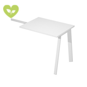 Linea Wood Allungo per scrivania operativa, 80 x 60 x 72,5 cm, Piano Bianco, Gambe metalliche Bianco Linea Wood Allungo per scrivania operativa, 80 x 60 x 72,5 cm, Piano Bianco, Gambe metalliche Bianco