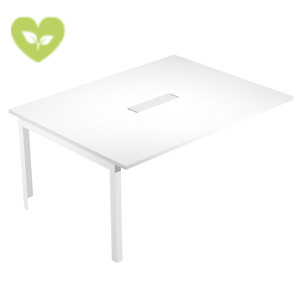 Linea Wood Modulo aggiuntivo per tavolo riunioni, 160 x 120 x 72,5 cm, Piano Bianco, Gamba metallica Bianco Linea Wood Modulo aggiuntivo per tavolo riunioni, 160 x 120 x 72,5 cm, Piano Bianco, Gamba metallica Bianco