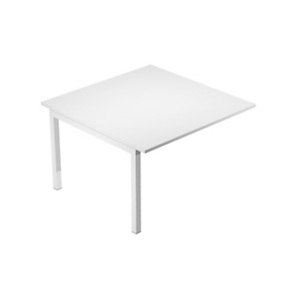 Linea Work Direction Modulo intermedio per tavolo riunioni rettangolare, 120 x 120 x 74,6 cm, Piano Bianco, Gambe metalliche Bianca Linea Work Direction Modulo intermedio per tavolo riunioni rettangolare, 120 x 120 x 74,6 cm, Piano Bianco, Gambe metalliche Bianca