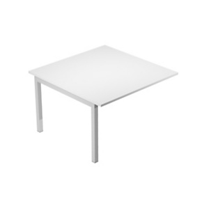 Linea Work Direction Modulo intermedio per tavolo riunioni rettangolare, 120 x 120 x 74,6 cm, Piano Bianco, Gambe metalliche Grigio Alluminio Linea Work Direction Modulo intermedio per tavolo riunioni rettangolare, 120 x 120 x 74,6 cm, Piano Bianco, Gambe metalliche Grigio Alluminio