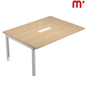 Linea Work Direction Modulo intermedio per tavolo riunioni rettangolare, 160 x 120 x 74,6 cm, Piano Rovere, Gamba metallica Grigio Alluminio Linea Work Direction Modulo intermedio per tavolo riunioni rettangolare, 160 x 120 x 74,6 cm, Piano Rovere, Gamba metallica Grigio Alluminio