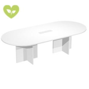 Linea Work Direction Tavolo riunioni ovale, 260 x 120 x 73 cm, Piano e Gambe a croce Bianco Linea Work Direction Tavolo riunioni ovale, 260 x 120 x 73 cm, Piano e Gambe a croce Bianco