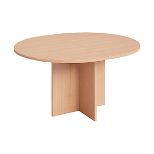 Linea Work Direction Tavolo riunioni ovale con gambe croce, 140 x 120 x 73 cm, Rovere Linea Work Direction Tavolo riunioni ovale con gambe croce, 140 x 120 x 73 cm, Rovere