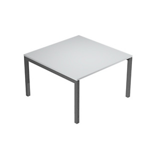 Linea Work Direction Tavolo riunioni rettangolare, 120 x 120 x 74,6 cm, Piano Bianco, Gambe metalliche Antracite Linea Work Direction Tavolo riunioni rettangolare, 120 x 120 x 74,6 cm, Piano Bianco, Gambe metalliche Antracite