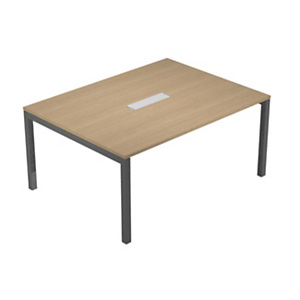 Linea Work Direction Tavolo riunioni rettangolare, 160 x 120 x 74,6 cm, Piano Rovere, Gambe metalliche Antracite Linea Work Direction Tavolo riunioni rettangolare, 160 x 120 x 74,6 cm, Piano Rovere, Gambe metalliche Antracite