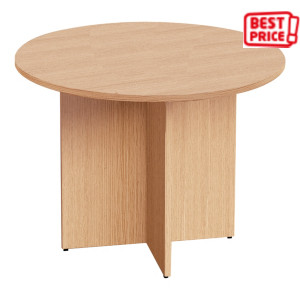Linea Work Direction Tavolo riunioni rotondo, Ø 120 x h 73 cm, Piano e Gambe a croce Rovere Linea Work Direction Tavolo riunioni rotondo, Ø 120 x h 73 cm, Piano e Gambe a croce Rovere