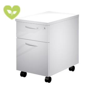 Linea Work e Wood Cassettiera classificatore su ruote, 2 cassetti, 41 x 60 x 60 cm, Bianco Linea Work e Wood Cassettiera classificatore su ruote, 2 cassetti, 41 x 60 x 60 cm, Bianco
