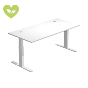 Linea Work Ergo-System Scrivania regolabile in altezza, 160 x 80 x 62/127 cm, Piano Bianco, Gambe metalliche Bianche Linea Work Ergo-System Scrivania regolabile in altezza, 160 x 80 x 62/127 cm, Piano Bianco, Gambe metalliche Bianche