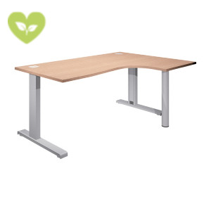 Linea Work Scrivania informatica, Piano destro, 160 x 80/120 x 73 cm, Piano Rovere, Gambe metalliche a L Linea Work Scrivania informatica, Piano destro, 160 x 80/120 x 73 cm, Piano Rovere, Gambe metalliche a L