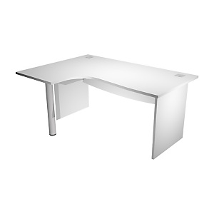 Linea Work Scrivania informatica, Piano sinistro, Fianchi in melaminico, cm 160 x 80/120 x 73 h, Bianco Linea Work Scrivania informatica, Piano sinistro, Fianchi in melaminico, cm 160 x 80/120 x 73 h, Bianco
