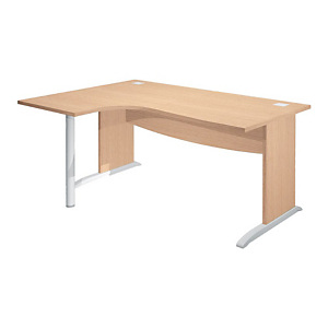 Linea Work Scrivania informatica, Piano sinistro, Fianchi in melaminico a L, cm 160 x 80/120 x 73 h, Rovere Linea Work Scrivania informatica, Piano sinistro, Fianchi in melaminico a L, cm 160 x 80/120 x 73 h, Rovere