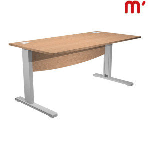 Linea Work Scrivania operativa, Pannello frontale, 160 x 80 x 73 cm, Piano Rovere, Gambe metalliche a L Linea Work Scrivania operativa, Pannello frontale, 160 x 80 x 73 cm, Piano Rovere, Gambe metalliche a L