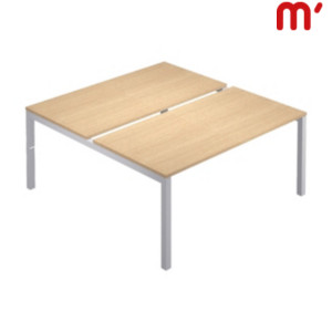 Linea Work Space 2 Postazioni contrapposte, 140 x 166 x 74,6 cm, Piano Rovere, Gambe metalliche Grigie Linea Work Space 2 Postazioni contrapposte, 140 x 166 x 74,6 cm, Piano Rovere, Gambe metalliche Grigie