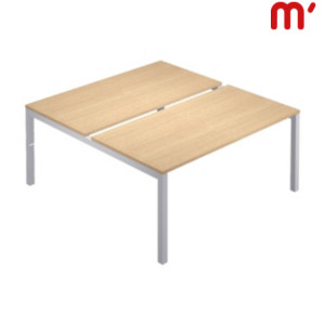 Linea Work Space 2 Postazioni contrapposte, 160 x 166 x 74,6 cm, Piano Rovere, Gambe metalliche Grigie Linea Work Space 2 Postazioni contrapposte, 160 x 166 x 74,6 cm, Piano Rovere, Gambe metalliche Grigie