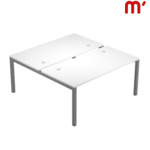 Linea Work Space 2 Postazioni contrapposte, 180 x 166 x 74,6 cm, Piano Bianco, Gambe metalliche Antracite Linea Work Space 2 Postazioni contrapposte, 180 x 166 x 74,6 cm, Piano Bianco, Gambe metalliche Antracite