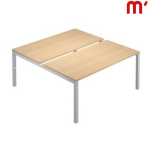 Linea Work Space 2 Postazioni contrapposte, 180 x 166 x 74,6 cm, Piano Rovere, Gambe metalliche Grigie Linea Work Space 2 Postazioni contrapposte, 180 x 166 x 74,6 cm, Piano Rovere, Gambe metalliche Grigie