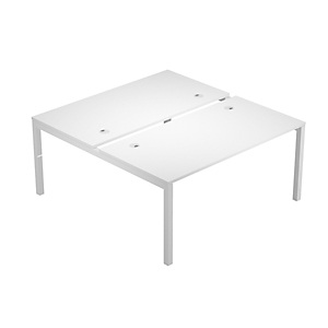 Linea Work Space 2 Postazioni contrapposte, cm 180 x 168 x 73 h, Piano Bianco, Gamba metal Bianco Linea Work Space 2 Postazioni contrapposte, cm 180 x 168 x 73 h, Piano Bianco, Gamba metal Bianco
