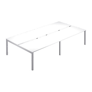 Linea Work Space 4 Postazioni contrapposte affiancate cm 280 x 168 x 73 h Bianco Linea Work Space 4 Postazioni contrapposte affiancate cm 280 x 168 x 73 h Bianco