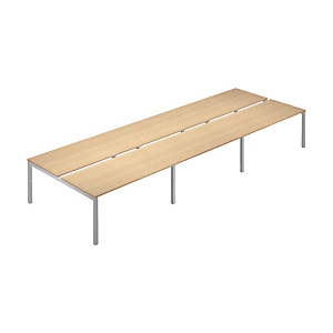Linea Work Space 6 Postazioni contrapposte affiancate cm 360 x 168 x 73 h Rovere Linea Work Space 6 Postazioni contrapposte affiancate cm 360 x 168 x 73 h Rovere