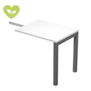 Linea Work Space Allungo laterale, 80 x 60 x 74,6 cm, Piano Bianco, Gambe metalliche Antracite Linea Work Space Allungo laterale, 80 x 60 x 74,6 cm, Piano Bianco, Gambe metalliche Antracite