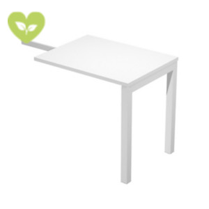 Linea Work Space Allungo laterale, 80 x 60 x 74,6 cm, Piano Bianco, Gambe metalliche Bianche Linea Work Space Allungo laterale, 80 x 60 x 74,6 cm, Piano Bianco, Gambe metalliche Bianche