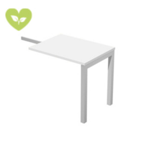 Linea Work Space Allungo laterale, 80 x 60 x 74,6 cm, Piano Bianco, Gambe metalliche Grigie Linea Work Space Allungo laterale, 80 x 60 x 74,6 cm, Piano Bianco, Gambe metalliche Grigie