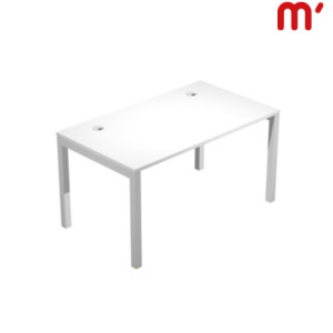Linea Work Space Scrivania operativa, 140 x 80 x 74,6 cm, Piano Bianco, Gambe metalliche Grigie Linea Work Space Scrivania operativa, 140 x 80 x 74,6 cm, Piano Bianco, Gambe metalliche Grigie