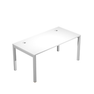 Linea Work Space Scrivania operativa, 160 x 80 x 73 cm, Piano Bianco, Gamba Grigia Linea Work Space Scrivania operativa, 160 x 80 x 73 cm, Piano Bianco, Gamba Grigia