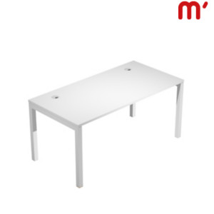 Linea Work Space Scrivania operativa, 160 x 80 x 74,6 cm, Piano Bianco, Gambe metalliche Bianche Linea Work Space Scrivania operativa, 160 x 80 x 74,6 cm, Piano Bianco, Gambe metalliche Bianche