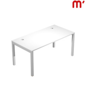 Linea Work Space Scrivania operativa, 160 x 80 x 74,6 cm, Piano Bianco, Gambe metalliche Grigie Linea Work Space Scrivania operativa, 160 x 80 x 74,6 cm, Piano Bianco, Gambe metalliche Grigie