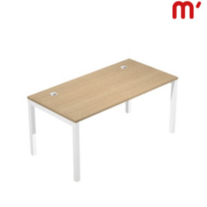 Linea Work Space Scrivania operativa, 160 x 80 x 74,6 cm, Piano Rovere, Gambe metalliche Bianche Linea Work Space Scrivania operativa, 160 x 80 x 74,6 cm, Piano Rovere, Gambe metalliche Bianche