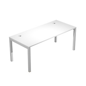 Linea Work Space Scrivania operativa, 180 x 80 x 73 cm, Piano Bianco, Gamba Grigia Linea Work Space Scrivania operativa, 180 x 80 x 73 cm, Piano Bianco, Gamba Grigia