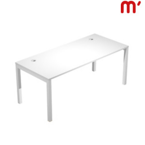 Linea Work Space Scrivania operativa, 180 x 80 x 74,6 cm, Piano Bianco, Gambe metalliche Bianche Linea Work Space Scrivania operativa, 180 x 80 x 74,6 cm, Piano Bianco, Gambe metalliche Bianche