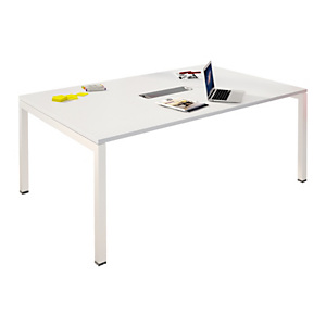 Linea Work Tavolo riunioni rettangolare, cm 160 x 120 x 73 h, Piano Bianco, Gamba Bianca Linea Work Tavolo riunioni rettangolare, cm 160 x 120 x 73 h, Piano Bianco, Gamba Bianca