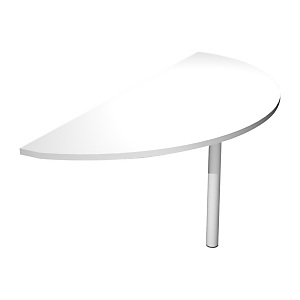 Linea Work Terminale 180° per scrivanie, 160 x 70 cm, Bianco Linea Work Terminale 180° per scrivanie, 160 x 70 cm, Bianco