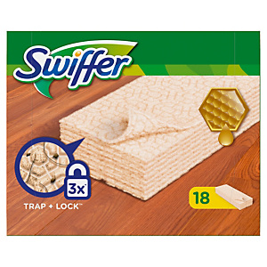 Lingettes bois et parquet pour balai Swiffer, boîte de 18 Lingettes bois et parquet pour balai Swiffer, boîte de 18