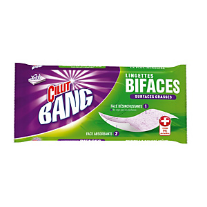 Lingettes nettoyantes bifaces dégraissantes Cillit Bang, étui de 36 lingettes Lingettes nettoyantes bifaces dégraissantes Cillit Bang, étui de 36 lingettes