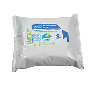 Lingettes nettoyantes désinfectantes mains et surfaces Sanitizer, étui de 30 lingettes Lingettes nettoyantes désinfectantes mains et surfaces Sanitizer, étui de 30 lingettes