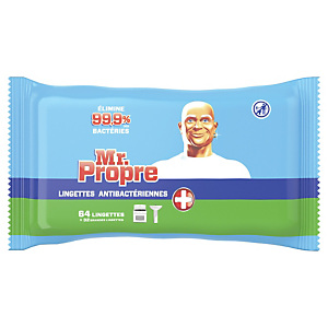 Lingettes nettoyantes multi-usages Mr Propre, étui de 64 lingettes Lingettes nettoyantes multi-usages Mr Propre, étui de 64 lingettes