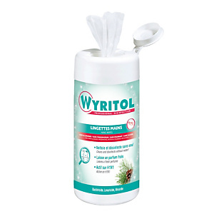 Lingettes désinfectantes mains Wyritol, boîte de 100 Lingettes désinfectantes mains Wyritol, boîte de 100